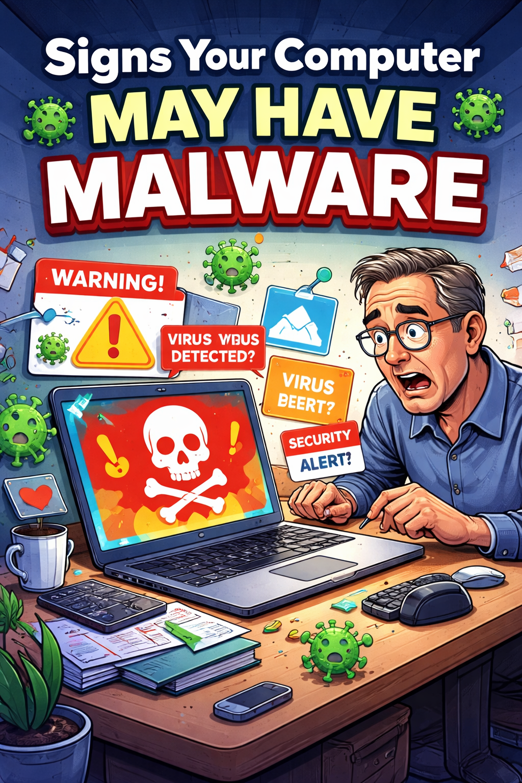Signs your computer may have malware article image
